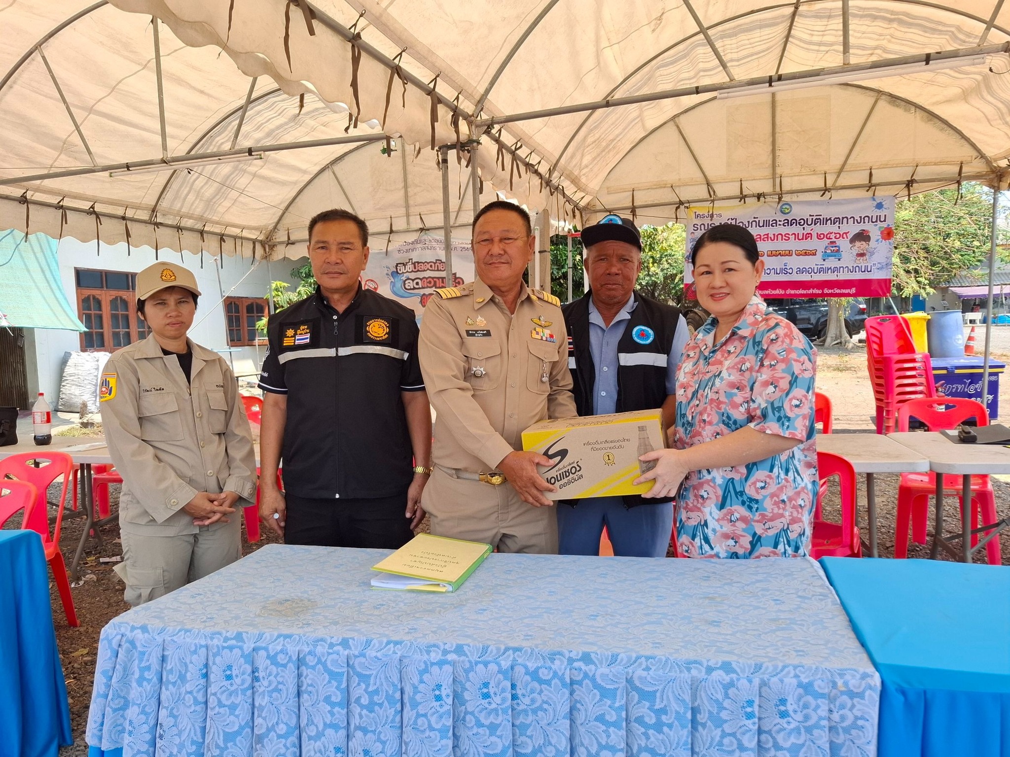 อำเภอโคกสำโรง โดยสำนักงานพัฒนาชุมชนอำเภอโคกสำโรง ตรวจเยี่ยมจุดตรวจและจุดบริการประชาชน เพื่อป้องกันและลดอุบัติเหตุทางถนน ช่วงเทศกาลสงกรานต์ ประจำปี พ.ศ. 2569 